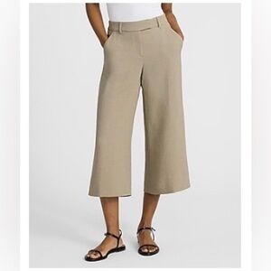 Express Women's Cropped Wide Leg Mid Rise Pants
